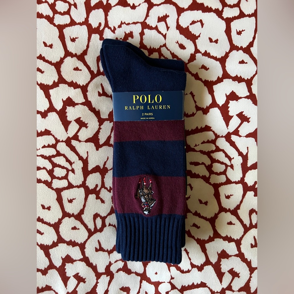 Polo Ralph Lauren Crew Socks 2 Pack Pair Large 10-13